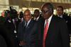 President Zuma and President Hifikepunye Pohamba of Namibia, enter the venue of the SADC Extraordinary Summit in Luanda, Angola, 1 June 2012.
