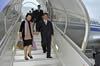 President Xi Jinping of the People's Republic of China and spouse, Mrs Peng Liyuan, arrive at King Shaka Airport, Durban, South Africa, 26 March 2013.