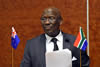 Deputy Minister of Agriculture, Forestry and Fisheries, Mr Bheki Cele, delivers his opening remarks during the New Zealand - South Africa Workshop on Food Safety Systems for Export, Pretoria, South Africa, 2 September 2014.