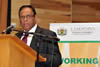 Deputy Minister of International Relations and Cooperation Mr Ebrahim Ebrahim addresses the community Polokwane, Limpopo, South Africa, 23 January 2013.