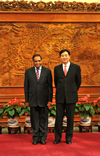 Deputy Minister Ebrahim meets with his counterpart, Vice Minister for Foreign Affairs of the People's Republic of China, H E Zhai Jun, for a Strategic Dialogue in Beijing, People's Republic of China, 25 October 2013.