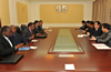 Deputy Minister Ebrahim Ebrahim consults with the Vice Minister of Foreign Affairs, Mr. Kim Hyong Jun, Pyongyang, Democratic People's Republic of Korea (DPRK), 5-7 November 2013.