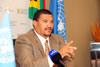 Deputy Minister Marius Fransman addresses the media at the conclusion of the Strategic Cooperation Framework: 2013-17 signing ceremony, Pretoria, South Africa, 26 February 2013.
