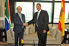 Deputy Minister Marius Fransman hosts the Secretary of State for Foreign Affairs of Spain, Mr Gonzalo de Benito Secades for Bilateral Consultations, Pretoria, South Africa, 11 July 2013.