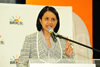 Minister of Agriculture, Forestry and Fisheries, Ms Tina Joemat-Pettersson, delivers a keynote address at the BRICS Roadshow held in Kimberley, Northern Cape South Africa, 28 February 2013. 