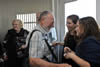 Prof. Karabus arrives at the Cape Town International Airport. He is met by his family while coming off the plane and the crowds of Cape Town Community members welcome him back home, Cape Town International Airport, 17 May 2013.
