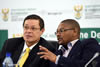 Deputy Minister Luwellyn Landers and the President of the South African Youth Consultative Forum (SAYC), Mr Thulane Tshefuta, during the National Youth Consultative Forum on the AU’s Agenda 2063, Pretoria, South Africa, 11 July 2014.