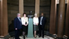 Honary Consul Brian Filling, Lord Provost of Glasgow Ms Sadine Docherty, the Artist Ms Deidre Nichols and High Commissioner Obed Mlaba, Glasgow, Scotland, 9 October 2014.