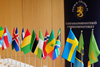 Flags at the venue of the 13th Nordic-Africa Foreign Minister's Meeting, Hameenlinna, Finland, 15-16 June 2013.