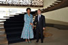Minister Maite Nkoana-Mashabane and Foreign Minister Antonio Patriota of Brazil stand in front of a staircase at Palace Itamaraty, housing the Foreign Ministry, Brasilia, Brazil, 30 July 2013.