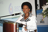 Minister Maite Nkoana-Mashabane addresses members of BUSA and Black Business Council (BBC), at the BRICS-BUSA Business Breakfast, Sandton, Johannesburg, South Africa, 15 March 2013.