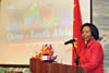 Minister Maite Nkoana-Mashabane addresses the guests during the 15 year Diplomatic Relations Celebration at the Chinese Embassy, Pretoria, South Africa, 31 January 2013.