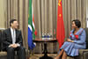 Minister Maite Nkoana-Mashabane Nkoana-Mashabane with her Chinese Counterpart, Minister Yang Jiechi, during their meeting held in Cape Town, South Africa, 18 February 2013.
