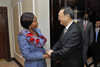 Minister Maite Nkoana-Mashabane Nkoana-Mashabane with her Chinese Counterpart, Minister Yang Jiechi, during their meeting held in Cape Town, South Africa, 18 February 2013.