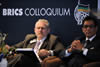 Minister Rob Davies attends a Business BRICS Colloquium, seated next to him is Mr Iqbal Surve, Durban, South Africa, 25 March 2013.