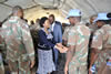 Minister Maite Nkoana-Mashabane visits the South African Defence Force based in Goma, Republic of the Congo (DRC), 30 November - 1 December 2013.