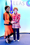 Minister Maite Nkoana-Mashabane meets the European Union High Representative for Foreign Affairs and Security Policy, Baroness Catherine Ashton, who is also the Vice-President of the European Commission, for the 12th SA-EU Ministerial Political Dialogue (MPD), Brussels, Belgium, 10 June 2013.