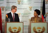 Minister Maite Nkoana-Mashabane with Foreign Affairs Minister, Dr Guido Westerwelle, from the Federal Republic of Germany, Pretoria, South Africa, 29 April 2013.