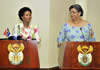 Minister Maite Nkoana-Mashabane hosts her Ghanaian counterpart, Ms Hannah Tetteh, Minister of Foreign Affairs and Regional Integration, for the Third South Africa-Ghana Permanent Joint Commission for Cooperation (PJCC), Pretoria, South Africa, 5 November 2013.