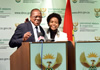 Minister Maite Nkoana-Mashabane hosts her counterpart, H E Mr Lourence Fall, Minister of Forreign Affairs and Expatriate Guineans, for a Bilateral Meeting, Pretoria, South Africa, 14 April 2014. 