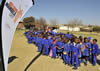 Children from Diepsloot Combined School listen to Minister Maite Nkoana-Mashabane during the DIRCO Nelson Mandela Day event, Diepsloot, South Africa, 22 July 2013.