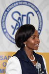 Minister Maite Nkoana-Mashabane launches the SADC Electoral Observer Mission (SEOM), Port Louis, Mauritius, 1 December 2014.