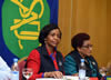 Minister Maite Nkoana-Mashabane and SADC Executive Secretary, Dr. Stergomena Lawrence Tax, during the launch of the SADC Observer Mission to Mozambique, VIP Hotel, Maputo, Mozambique, 3 October 2014.