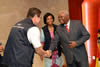 Minister Maite Nkoana-Mashabane, SADC Executive Secretary, Dr. Stergomena Lawrence Tax, and Deputy Minister Luwellyn Landers pay a courtesy call on President Armando Guebuza, Maputo, Mozambique, 2 October 2014.