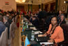 Minister Maite Nkoana-Mashabane is seated during the International Donors’ Conference on Palestine, entitled “Reconstructing Gaza”, Cairo, Egypt, 12 October 2014.