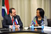 Minister Maite Nkoana-Mashabane meeting with Minister Donskoy from the Russian Federation, OR Tambo Building, Pretoria, South Africa, 3 February 2013.