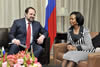 Minister Maite Nkoana-Mashabane meets with Minister Donskoy from the Russian Federation, OR Tambo Building, Pretoria, South Africa, 3 February 2013.