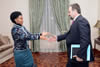 Minister Maite Nkoana-Mashabane meets with Russian Minister of Natural Resources, Mr Sergey Donskoy, Pretoria, South Africa, 12 June 2014.