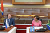 Minister Maite Nkoana-Mashabane meets the Minister of Natural Resources and Environment of the Russian Federation, Mr Sergey Donskoy, OR Tambo Building, Pretoria, South Africa, 7 November 2014.