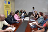 Minister Maite Nkoana-Mashabane and the SADC Executive Secretary, Dr. Stergomena Lawrence Tax, meet at the SADC Head Office, ahead of the Launch of the SADC Observer Mission to Botswana, in Gaborone, Botswana, 9-10 October 2014.