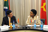 Minister Maite Nkoana-Mashabane and her counterpart, Foreign Affairs Minister Pham Binh Minh, from the Socialist Republic of Vietnam, engage in Bilateral Consultations, Pretoria, South Africa, 06 August 2013. 