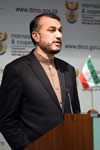 Deputy Minister of Foreign Affairs of the Islamic Republic of Iran, Dr Hossein Amir Abdollahian, during a press conference, Pretoria, South Africa, 9 September 2014.