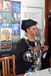 Deputy Minister Nomaindiya Mfeketo during a Public Participation Programme stakeholder engagement at the Centre for Conflict Resolution, Cape Town, South Africa, 12 November 2014.