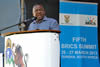 Minister of Higher Education and Training, Dr Blade Nzimande, who also serves as a member of the Inter-Ministerial Committee on BRICS, addresses the BRICS Summit roadshow, Clermont, KwaZulu-Natal, 22 March 2013.