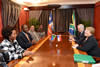 Deputy President Cyril Ramaphosa pays a courtesy call on President Michelle Bachelet of the Republic of Chile at the Sheraton Hotel, Pretoria, South Africa, 8 August 2014.