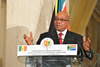 President Jacob Zuma answers questions during the Press Briefing at the conclusion of the Bilateral Engagement, Dakar, Senegal, 1- 2 October 2013.