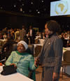 The Chairperson of the AUC, Dr Nkosazana Dlamini Zuma, and Minister Maite Nkoana-Mashabane at the African Union (AU) Ministerial Retreat, Sandton Convention Centre, Johannesburg, South Africa, 7-15 June 2015.