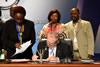 The leader of the South African delegation, Dr Rob Davies, Minister of Trade and Industry (DTI) signs the Sharm El Sheikh Declaration Launching the COMESA-EAC- SADC Tripartite Free Trade Area, Sharm El Sheikh, Egypt, 7-10 June 2015.