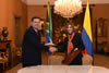 Deputy Minister Luwellyn Landers meets and signs a MOU in Political Cooperation with the Deputy Minister of Foreign Affairs of Colombia, Ms Patti Londono Jaramillo, Bogota, Colombia, 9 March 2015.