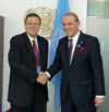 Deputy Minister Luwellyn Landers meets with the Deputy Secretary-General of the United Nations, Mr Jan Eliasson, ahead of the G77 plus China Handover of Chairmanship Ceremony from Bolivia to South Africa, New York, USA, 8 January 2015.