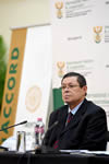 Deputy Minister Luwellyn Landers delivers a public lecture at the University of KwaZulu-Natal on the topic: “Strengthening the African Agenda through AU, BRICS and FOCAC”, Durban, South Africa, 21 September 2015.