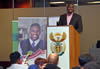 Deputy Minister Buti Manamela delivers his speech at the Graduation Ceremony for the Capacity Building and Training Programme in Mediation for South African Youth held at Department of International Relations and Cooperation Head Office, Pretoria, South Africa, 26 June 2015.
