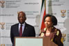 Minister Maite Nkoana-Mashabane addresses the media following a meeting with the African Heads of Diplomatic Missions accredited to South Africa, Pretoria, South Africa, 17 April 2015.