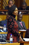 Minister Maite Nkoana-Mashabane delivers her Budget Vote Speech in Parliament, Cape Town, South Africa, 21 May 2015.