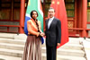 Minister Maite Nkoana-Mashabane holds a bilateral meeting with the Foreign Minister of China, Wang Yi, at the conclusion of a Working Visit, Beijing, People's Republic of China, 4 September 2015.