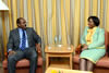 Minister Maite Nkoana-Mashabane meets with the Prime Minister of Antigua and Barbuda, Mr Gaston Browne, on the sidelines of the Commonwealth Heads of Government Meeting (CHOGM 2015), Valletta, Malta, 26 October 2015.